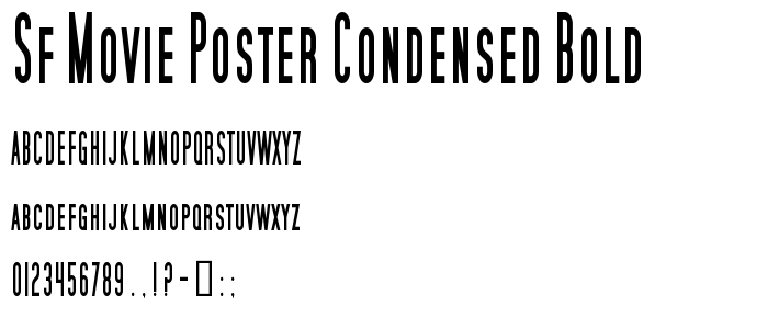 Sf_Movie_Poster_Condensed_Bold font