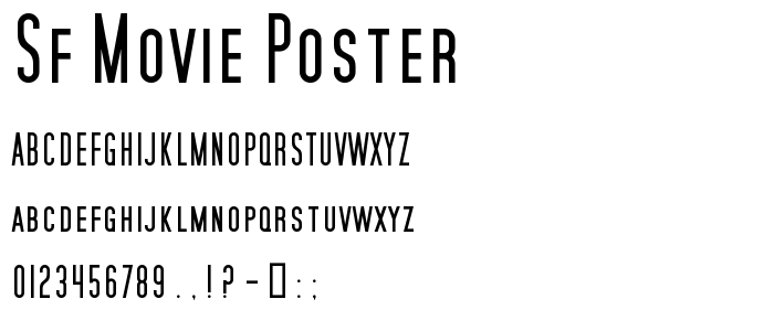 Sf_Movie_Poster font