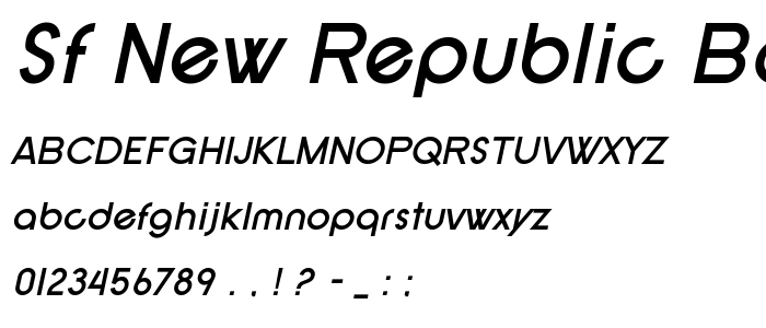 Sf_New_Republic_Bold_Italic font