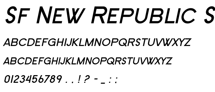 Sf_New_Republic_Sc_Bold_Italic font