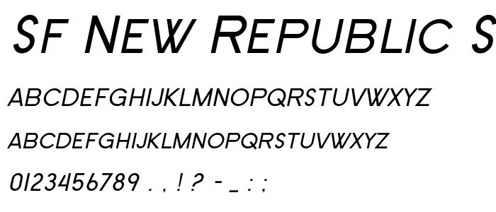 Sf_New_Republic_Sc_Italic font
