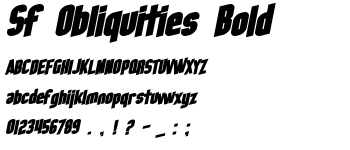 Sf_Obliquities_Bold font