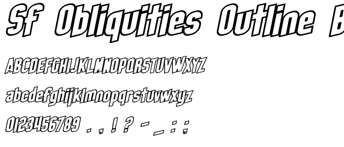 Sf_Obliquities_Outline_Bold font