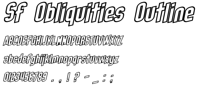 Sf_Obliquities_Outline font