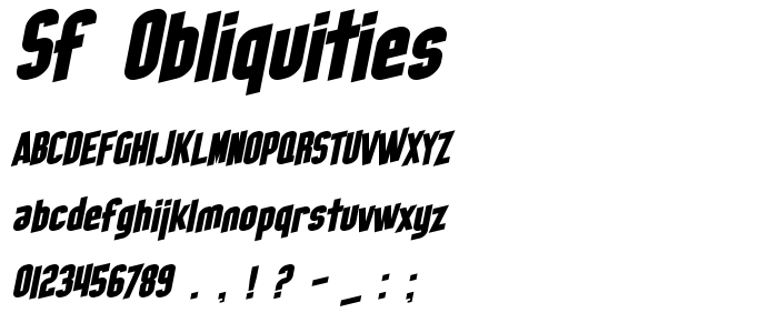 Sf_Obliquities font