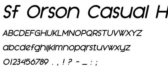 Sf_Orson_Casual_Heavy_Oblique font