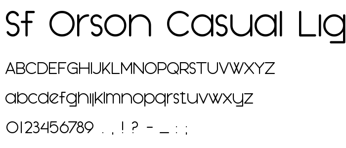 Sf_Orson_Casual_Light font