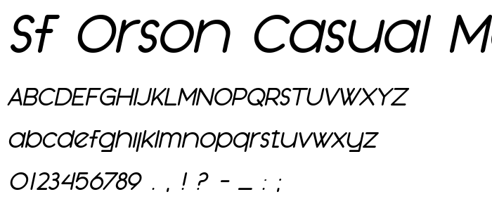 Sf_Orson_Casual_Medium_Oblique font