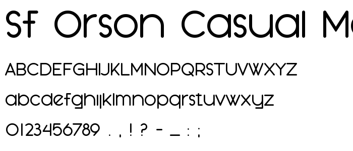 Sf_Orson_Casual_Medium font