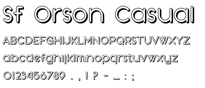 Sf_Orson_Casual_Shaded font