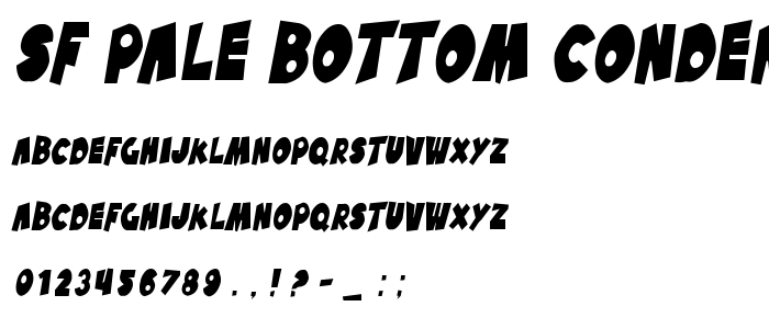 Sf_Pale_Bottom_Condensed_Oblique font