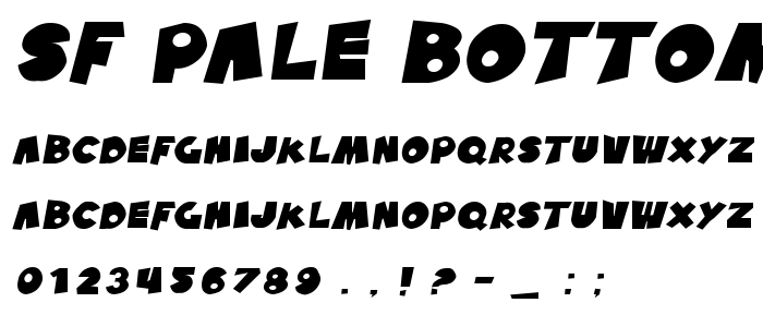 Sf_Pale_Bottom_Extended_Oblique font