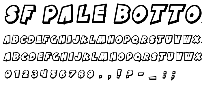 Sf_Pale_Bottom_Shaded_Oblique font