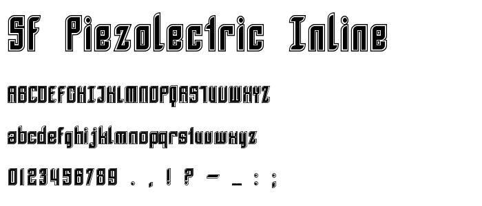 Sf_Piezolectric_Inline font