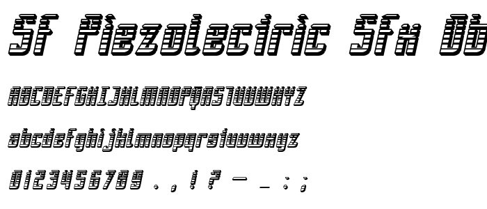 Sf_Piezolectric_Sfx_Oblique font
