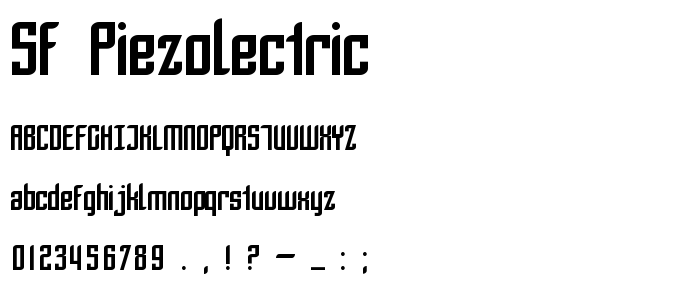 Sf_Piezolectric font
