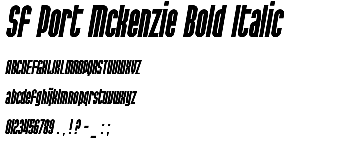 Sf_Port_Mckenzie_Bold_Italic font