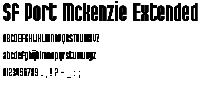Sf_Port_Mckenzie_Extended_Bold font