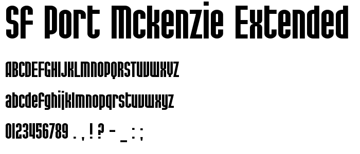 Sf_Port_Mckenzie_Extended font