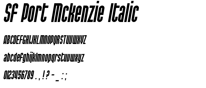 Sf_Port_Mckenzie_Italic font