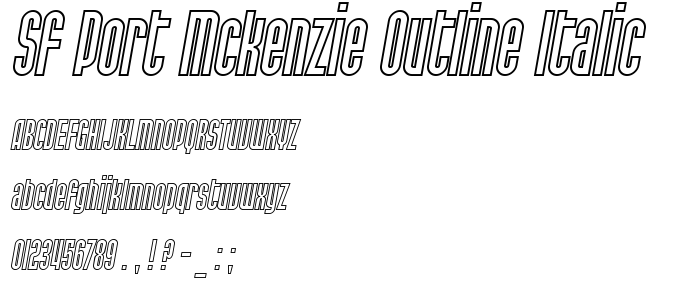 Sf_Port_Mckenzie_Outline_Italic font