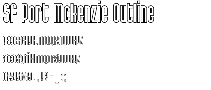 Sf_Port_Mckenzie_Outline font