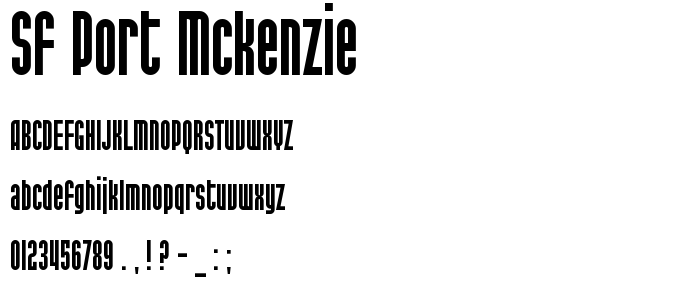 Sf_Port_Mckenzie font