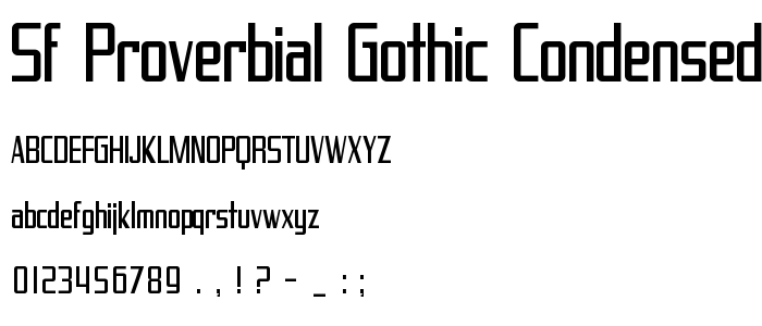 Sf_Proverbial_Gothic_Condensed font