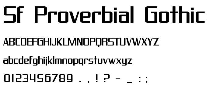 Sf_Proverbial_Gothic_Extended font