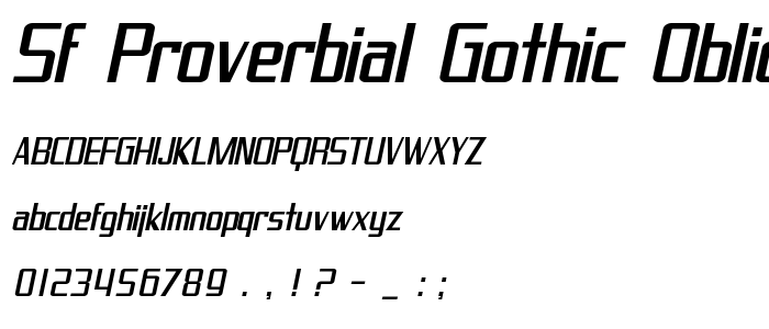 Sf_Proverbial_Gothic_Oblique font