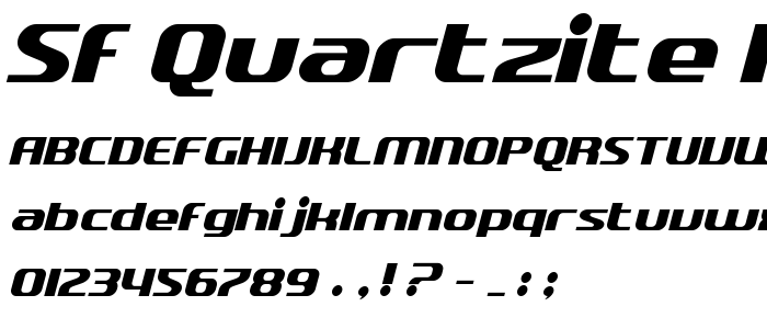 Sf_Quartzite_Italic font