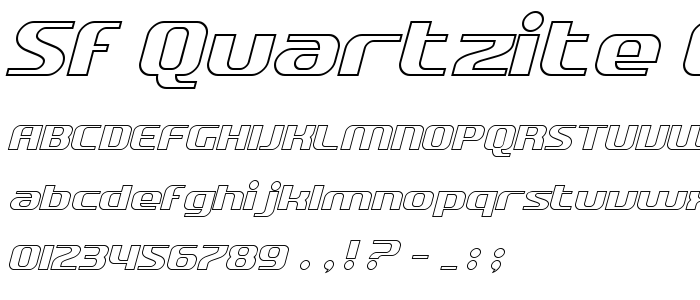 Sf_Quartzite_Outline_Italic font