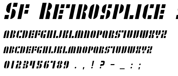 Sf_Retrosplice_Sc font