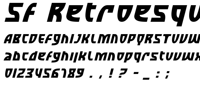 Sf_Retroesque_Bold_Italic font