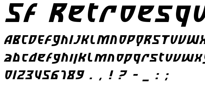 Sf_Retroesque_Italic font