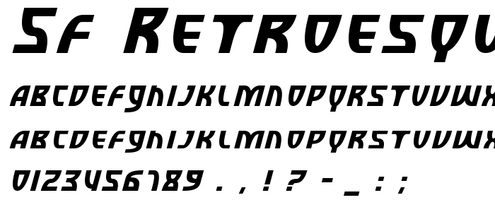 Sf_Retroesque_Sc_Italic font