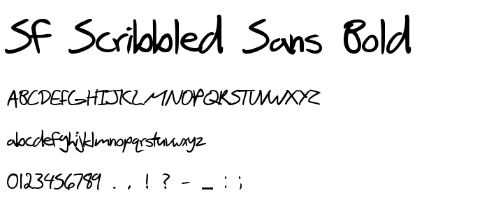 Sf_Scribbled_Sans_Bold font