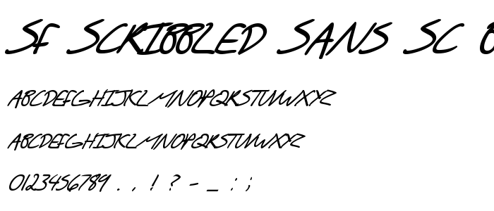 Sf_Scribbled_Sans_Sc_Bold_Italic font