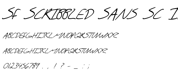 Sf_Scribbled_Sans_Sc_Italic font