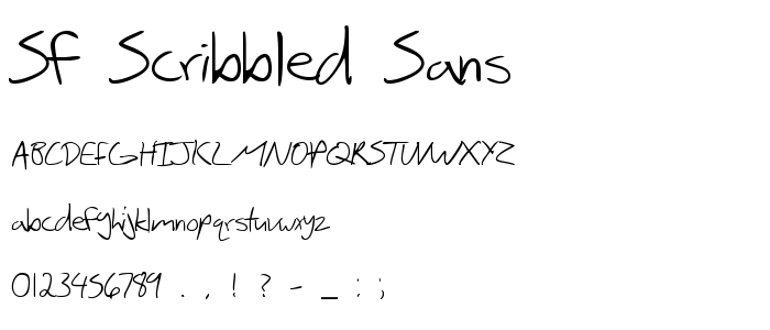 Sf_Scribbled_Sans font