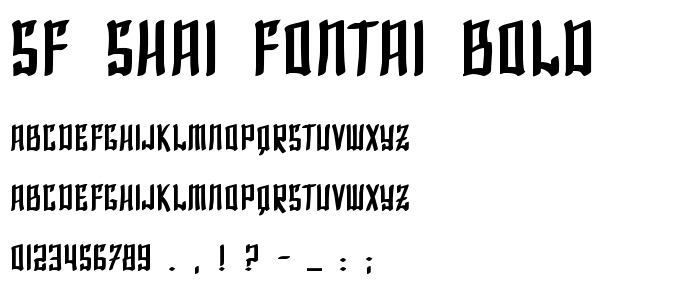 Sf_Shai_Fontai_Bold font