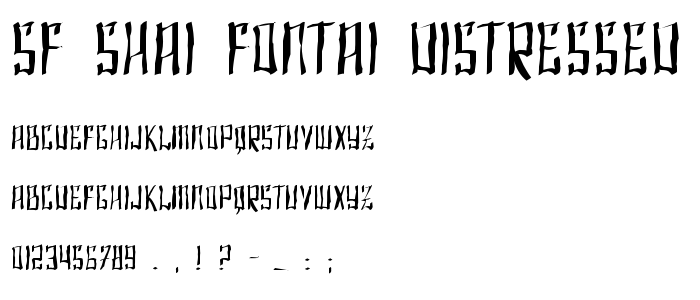 Sf_Shai_Fontai_Distressed font