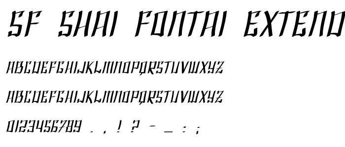 Sf_Shai_Fontai_Extended_Oblique font