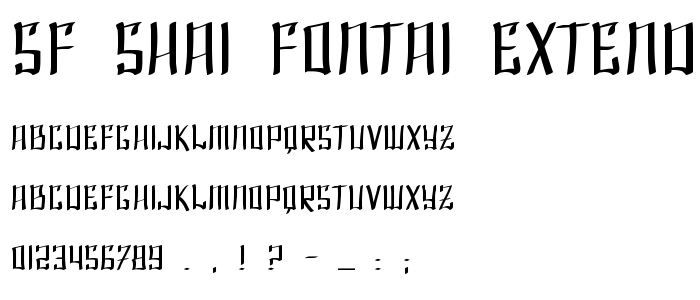 Sf_Shai_Fontai_Extended font