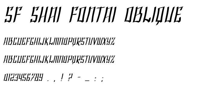 Sf_Shai_Fontai_Oblique font