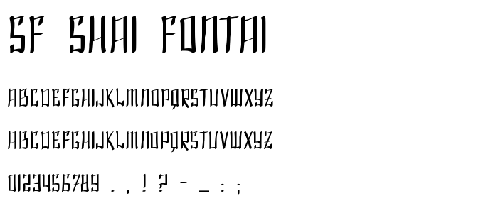 Sf_Shai_Fontai font