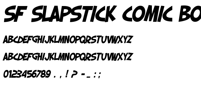 Sf_Slapstick_Comic_Bold_Oblique font