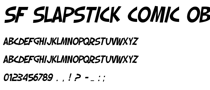 Sf_Slapstick_Comic_Oblique font
