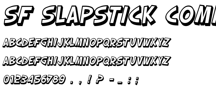 Sf Slapstick Comic Shaded Oblique Free Font Download Font Supply Sf Slapstick Comic Shaded Oblique Free Font Download Font Supply