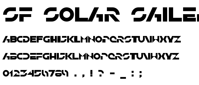 Sf_Solar_Sailer_Bold font